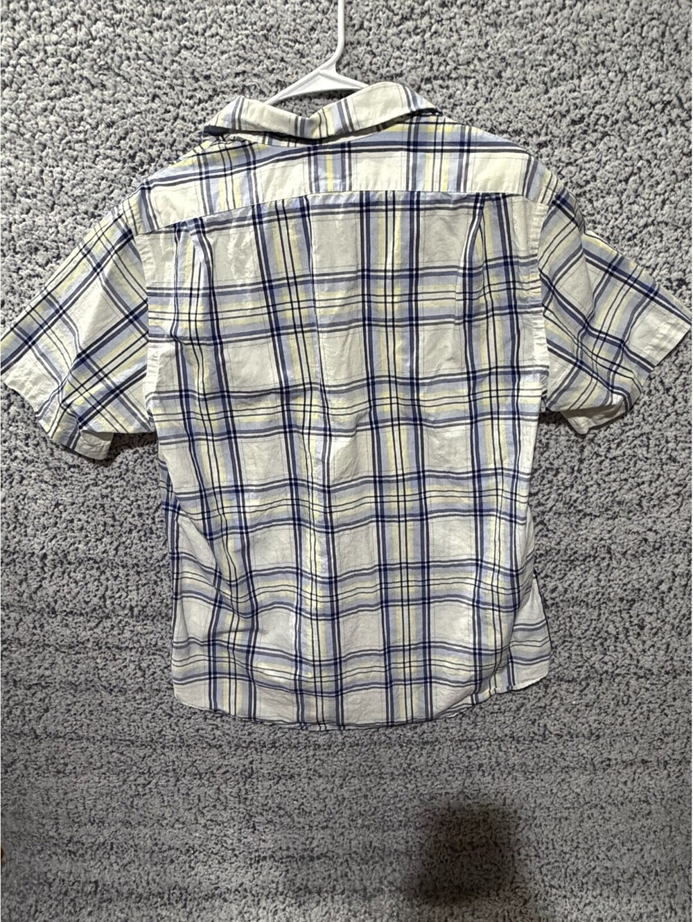 Polo Ralph Lauren Bradford Custom Fit Plaid Shirt Mens Large White Blue Yellow - Picture 2 of 3